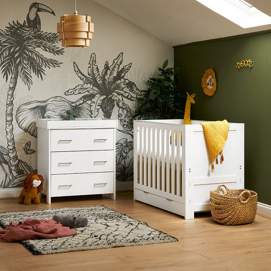 Obaby Nika Mini 2 Piece Nursery Room Furniture Set & Underdrawer