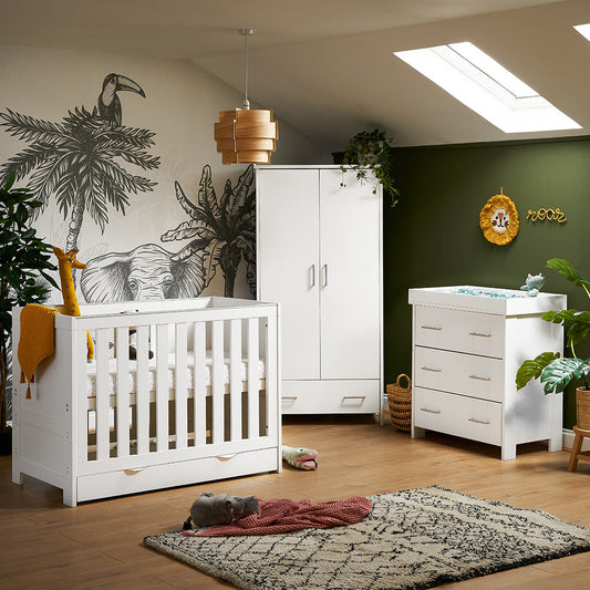 Obaby Nika Mini 3 Piece Nursery Room Furniture Set & Underdrawer